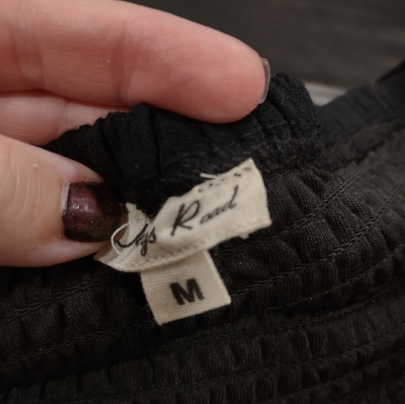 Black Boho Sharkbite Hem Skirt - Picture 4 of 5